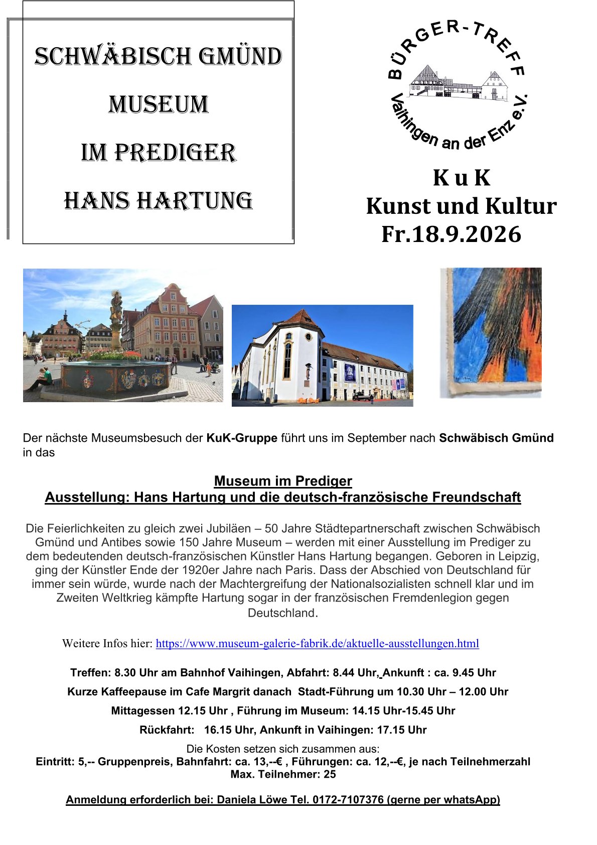 KuK Ausflug 19.9.2026